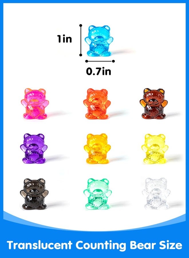 Odoorgames 100 Pcs Translucent Bear Counters - 10 Colors - Kindergarten Classroom & Light Table Manipulatives - Counting Animals and Color Sorting Bears for Kids - Image 3